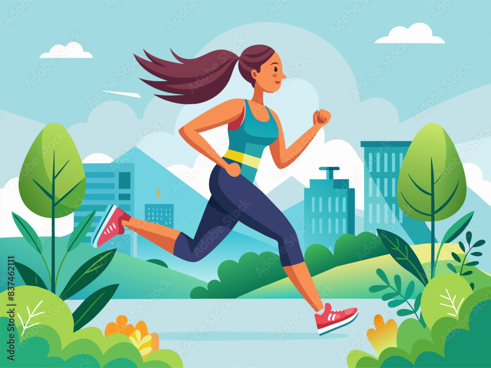 woman running