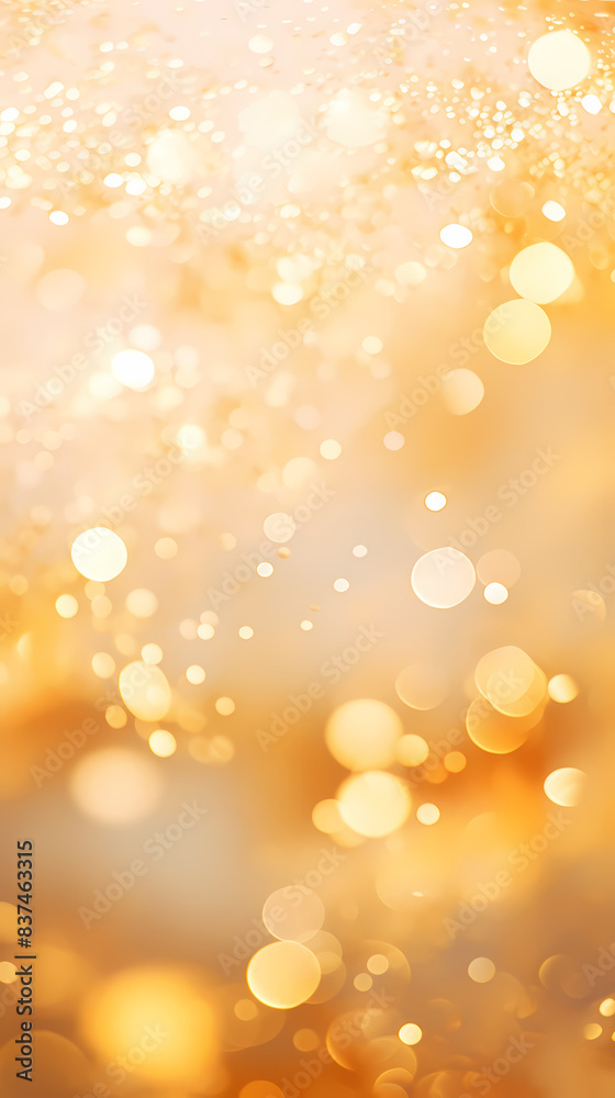 Blurred golden background with bokeh and glitter Blurred golden background with bokeh and glitter
