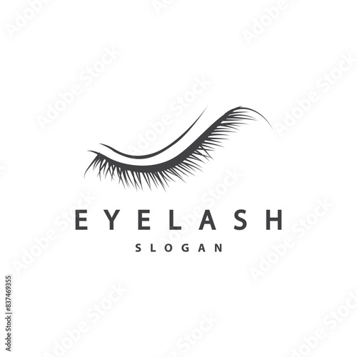 Eyelash Logo, Simple Design for Women's Care Beauty Business Brand Illustration Template