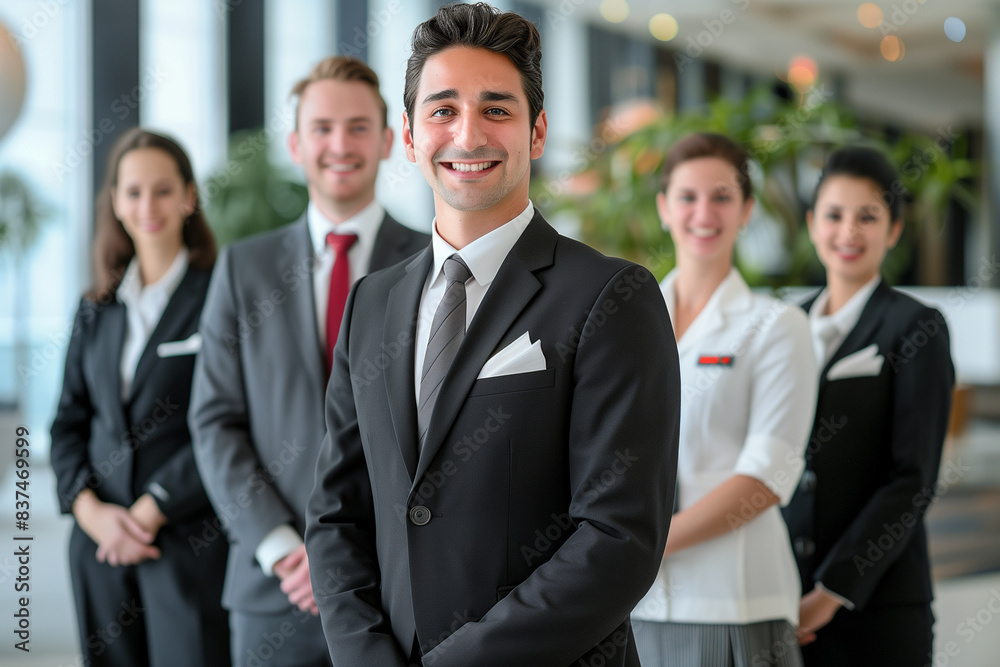 Photography of Austria team of professional workers in a modern hotel.
Photography of Austria team of professional workers in a modern hotel.