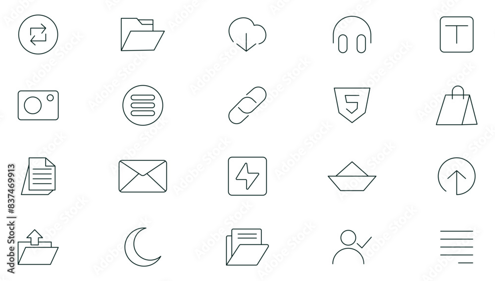 Fototapeta premium Growth and success line icons collection. Business, grow, achievement, aim, motivation outline icon pack. Thin outline icons vector