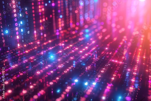 Wallpaper Mural Digital Binary Technology Background created with Generative AI Torontodigital.ca