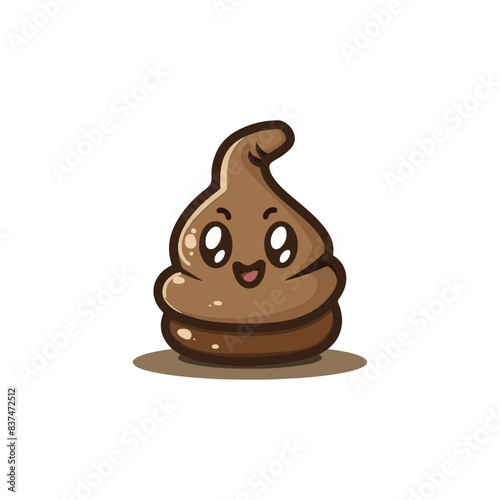 cute poo mascot vector design