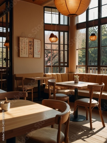interior japanese style cafe modern concept architecture