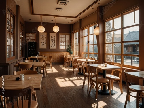 interior japanese style cafe modern concept architecture