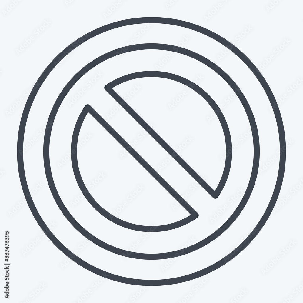 Icon Cancel. related to Delete symbol. line style. simple design illustration Icon Cancel. related to Delete symbol. line style. simple design illustration