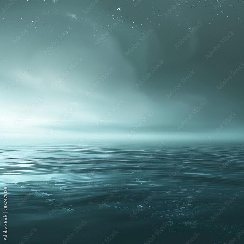 Fototapeta premium The vast ocean stretched out before me, an endless expanse of dark water