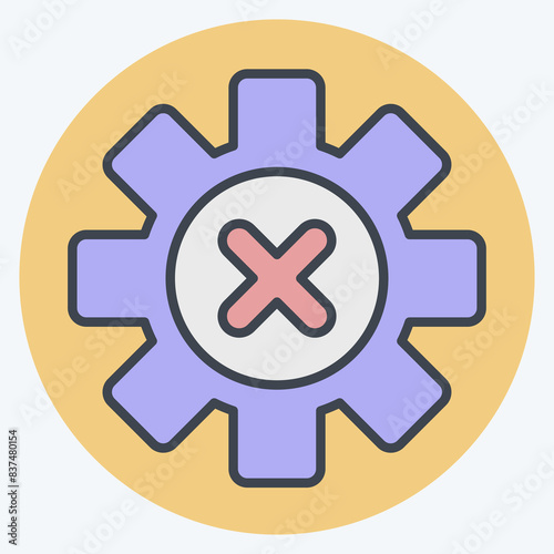 Icon Error. related to Delete symbol. color mate style. simple design illustration