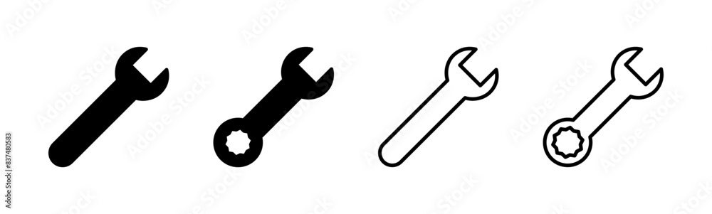 Wrench icon set. repair icon vector. tools icon vector Wrench icon set. repair icon vector. tools icon vector