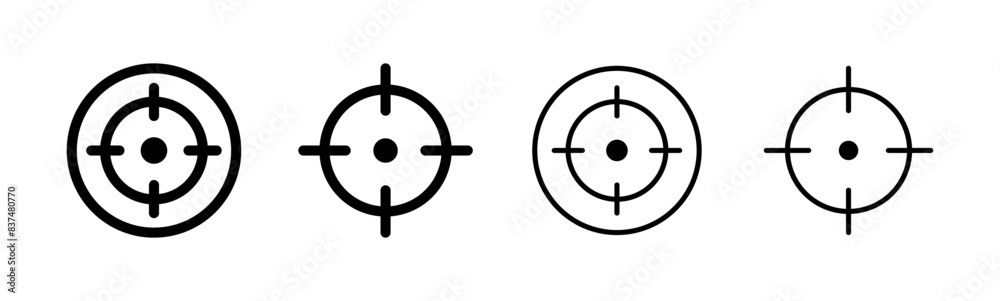 Target icon set. goal icon vector. target marketing icon vector Target icon set. goal icon vector. target marketing icon vector