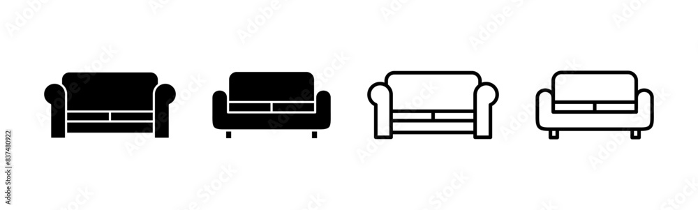 Sofa icon set. sofa icon illustration Sofa icon set. sofa icon illustration