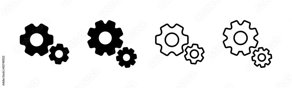 setting Icon set. Cog settings Icon Symbol setting Icon set. Cog settings Icon Symbol