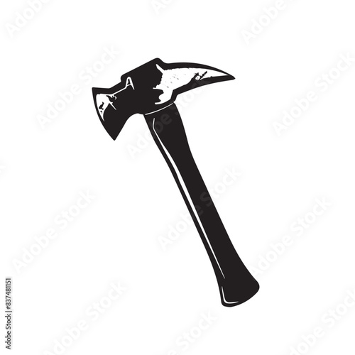 Hammer in cartoon, doodle style . Image for t-shirt, web, mobile apps and ui. Isolated 2d vector illustration in logo, icon, sketch style, Eps 10, black and white. AI Generative