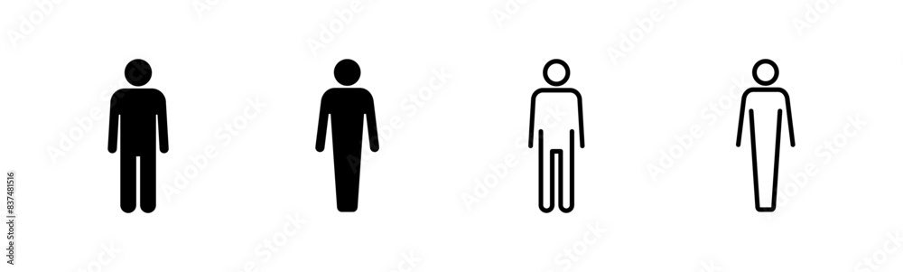 Obraz premium Man icon set. male icon vector. human symbol