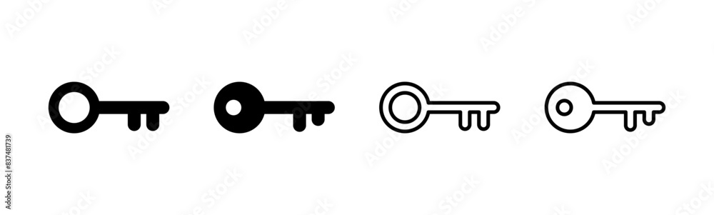 Key icon set. Key vector icon. Key symbol Key icon set. Key vector icon. Key symbol