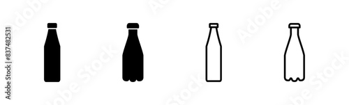 Bottle icon set. bottle vector icon
