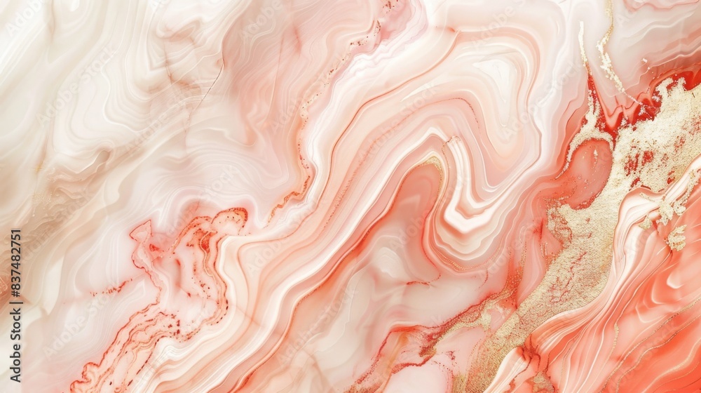 A wall with a gold and red swirl pattern A wall with a gold and red swirl pattern