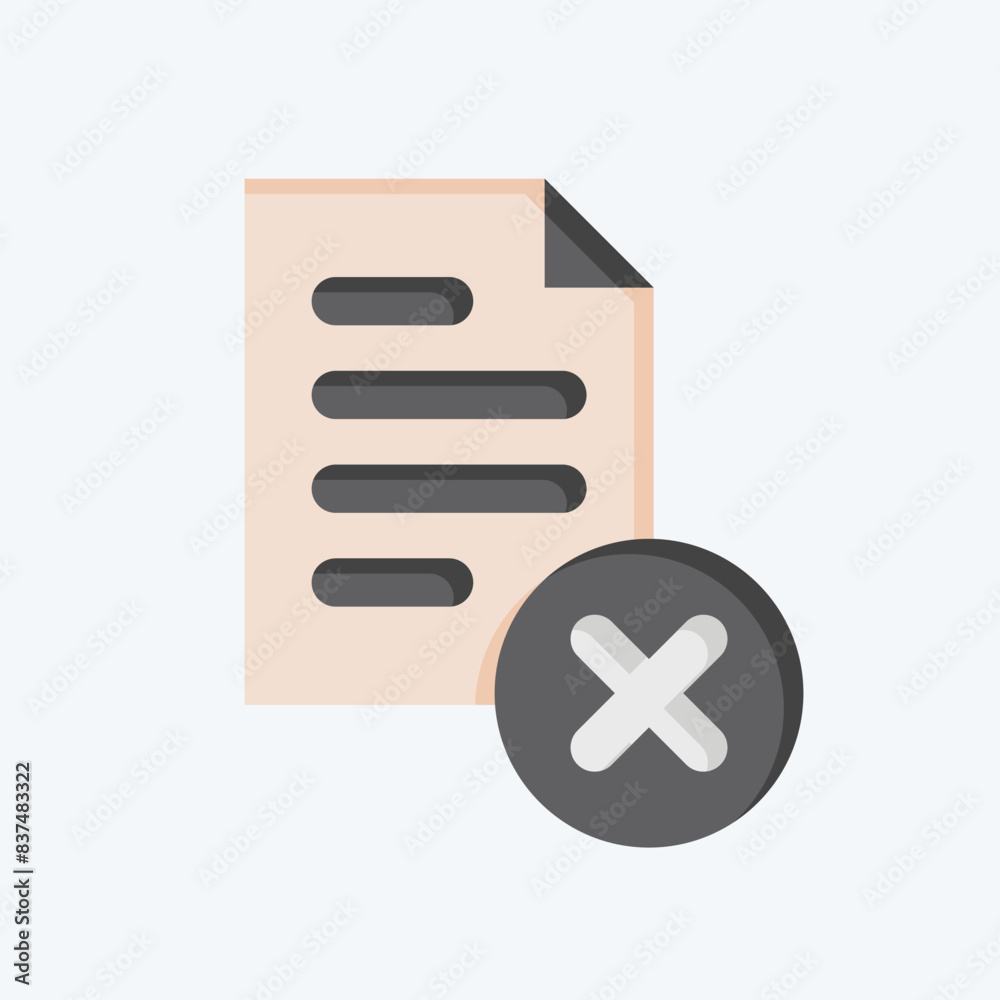 Icon Eliminate. related to Delete symbol. flat style. simple design illustration Icon Eliminate. related to Delete symbol. flat style. simple design illustration