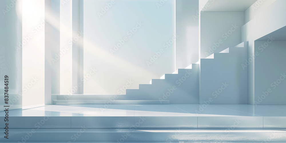 Clear Geometric Glass Podium with Stairs Clear Geometric Glass Podium with Stairs