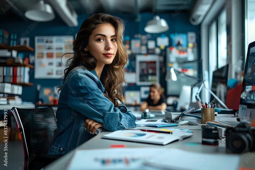 Content Creation and Marketing Materials in the Foreground Content Creation and Marketing Materials in the Foreground