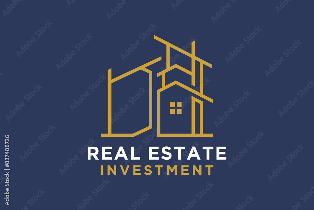 Obraz premium Letter D for Real Estate Remodeling Logo. Construction Architecture Building Logo Design Template Element.