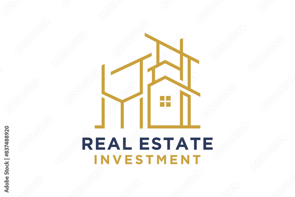 Fototapeta premium Letter Y for Real Estate Remodeling Logo. Construction Architecture Building Logo Design Template Element.