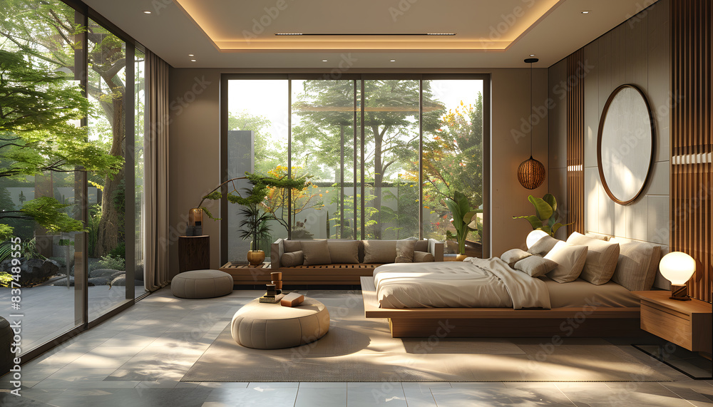 Fototapeta premium Interior of a bedroom