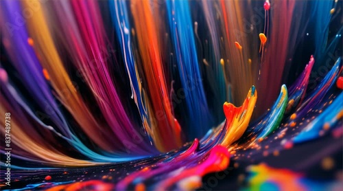 abstract colorful dripping paint background