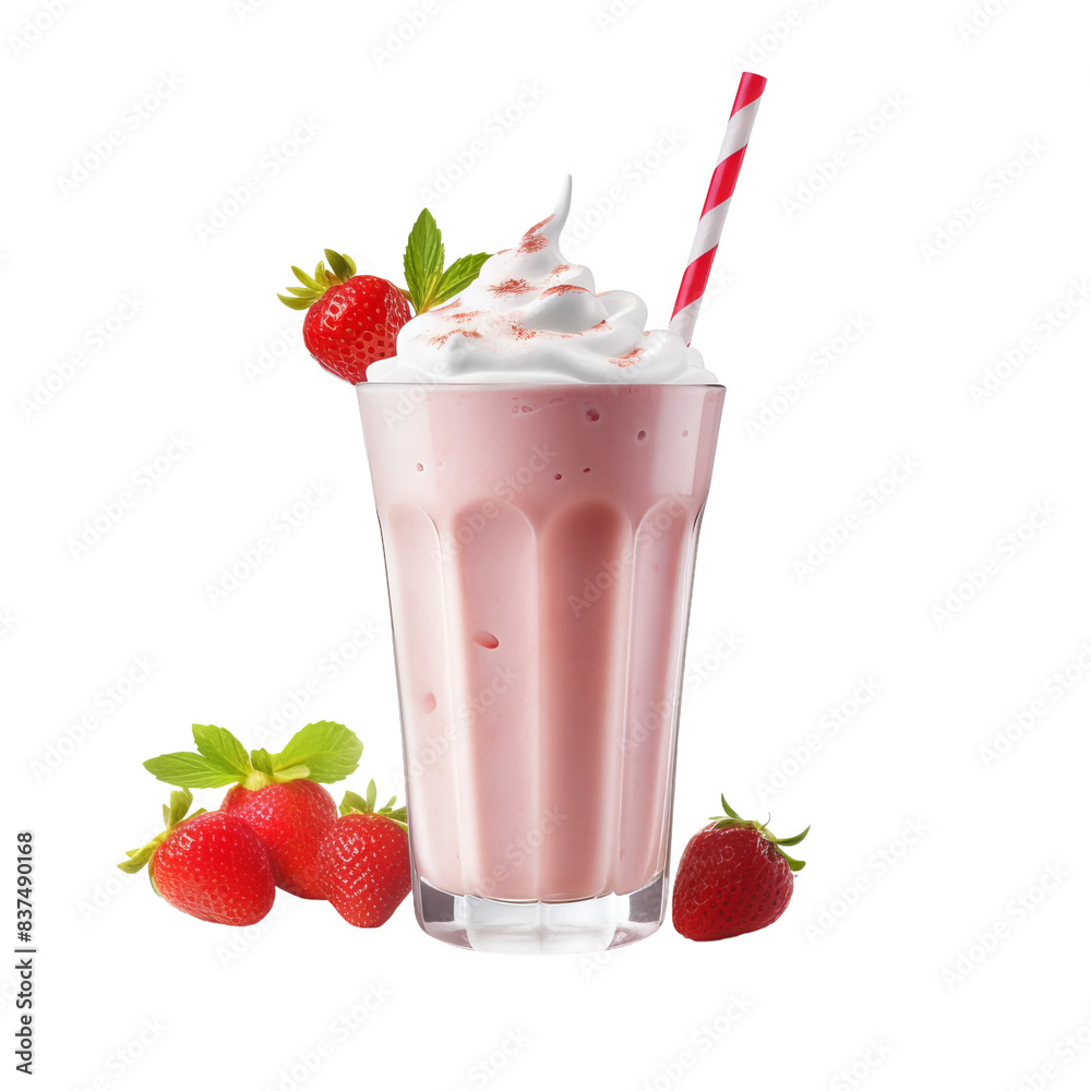 strawberry milk cocktail