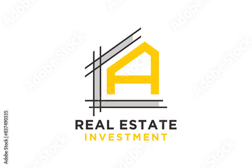 Letter A for Real Estate Remodeling Logo. Construction Architecture Building Logo Design Template Element. Free Download Letter A for Real Estate Remodeling Logo. Construction Architecture Building Logo Design Template Element. - GFXLoad