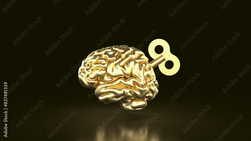 Fototapeta premium The Brain wind up for Business or medical concept 3d rendering..