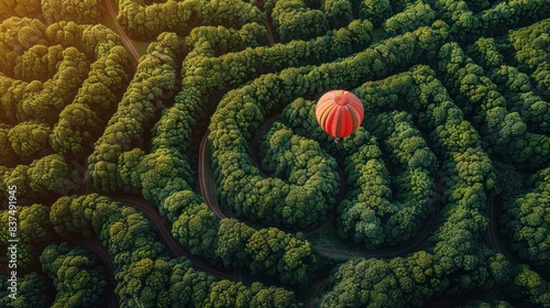 Above the Maze Surreal Balloon