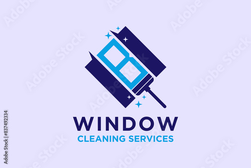 Letter B Window Cleaning Logo Design