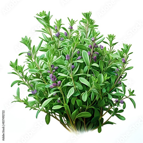a watercolor illustration of Thyme clipart, herb element, isolated on white background