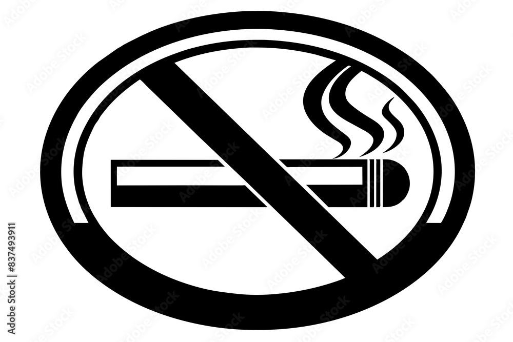 No smoking silhouette vector illustration No smoking silhouette vector illustration