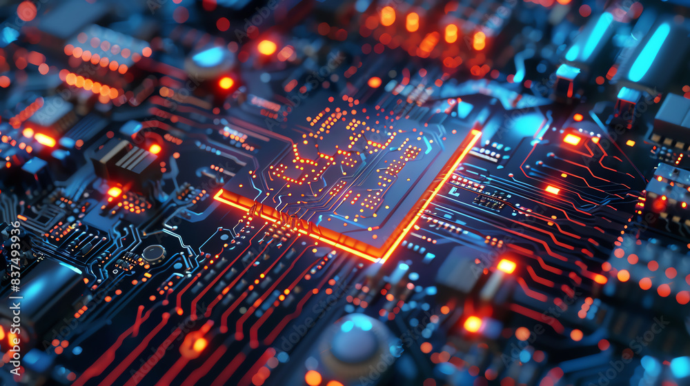 Quantum computing processor with entangled qubits, futuristic technology, advanced computation, top view, showcasing quantum power, digital tone, vivid color scheme. Quantum computing processor with entangled qubits, futuristic technology, advanced computation, top view, showcasing quantum power, digital tone, vivid color scheme.
