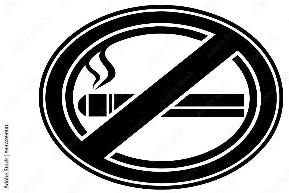 No smoking silhouette vector illustration No smoking silhouette vector illustration
