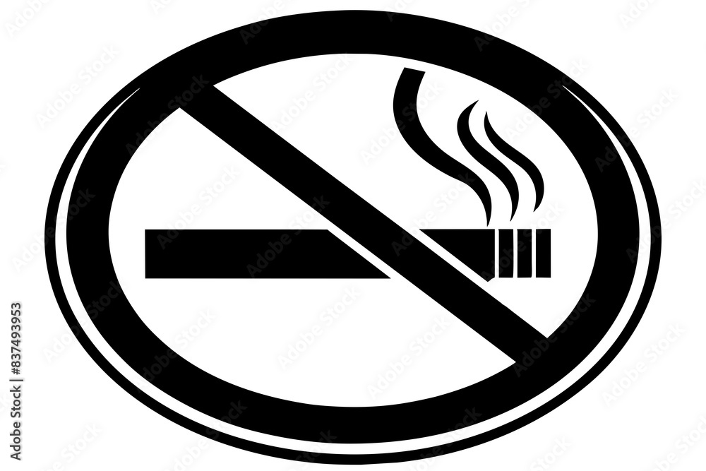 No smoking silhouette vector illustration No smoking silhouette vector illustration