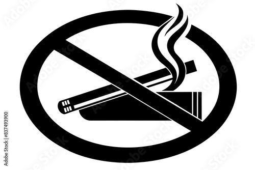 No smoking silhouette vector illustration