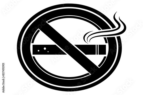 No smoking silhouette vector illustration
