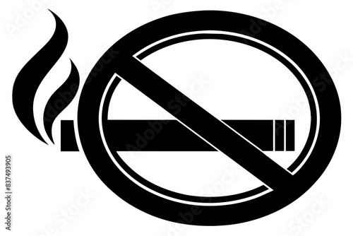 No smoking silhouette vector illustration