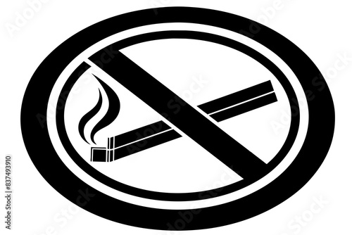 No smoking silhouette vector illustration