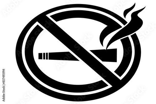 No smoking silhouette vector illustration