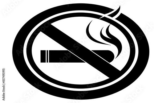 No smoking silhouette vector illustration
