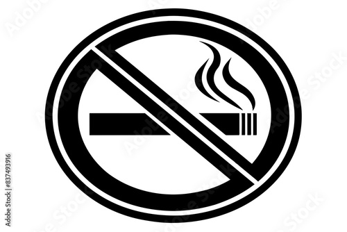 No smoking silhouette vector illustration