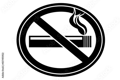No smoking silhouette vector illustration