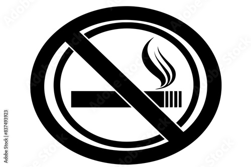 No smoking silhouette vector illustration