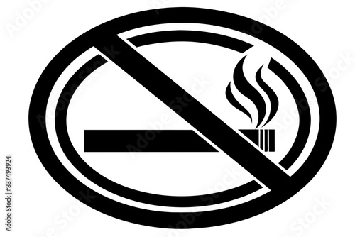 No smoking silhouette vector illustration