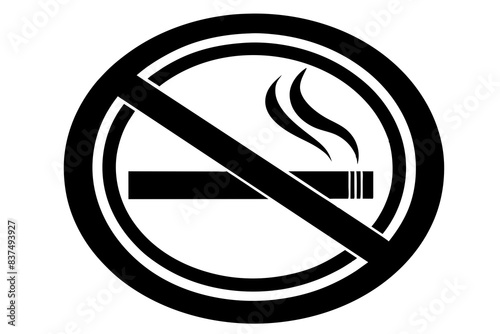 No smoking silhouette vector illustration