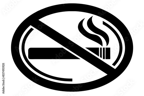 No smoking silhouette vector illustration